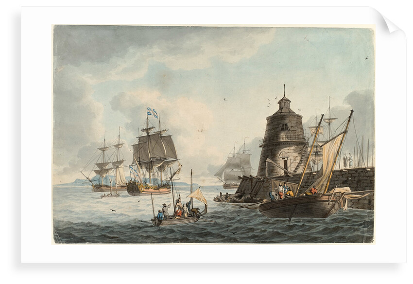The yacht 'Dorset' leaving Dublin harbour by J.T. Serres