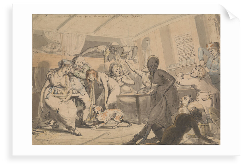 Stateroom of a Margate passage boat by Thomas Rowlandson