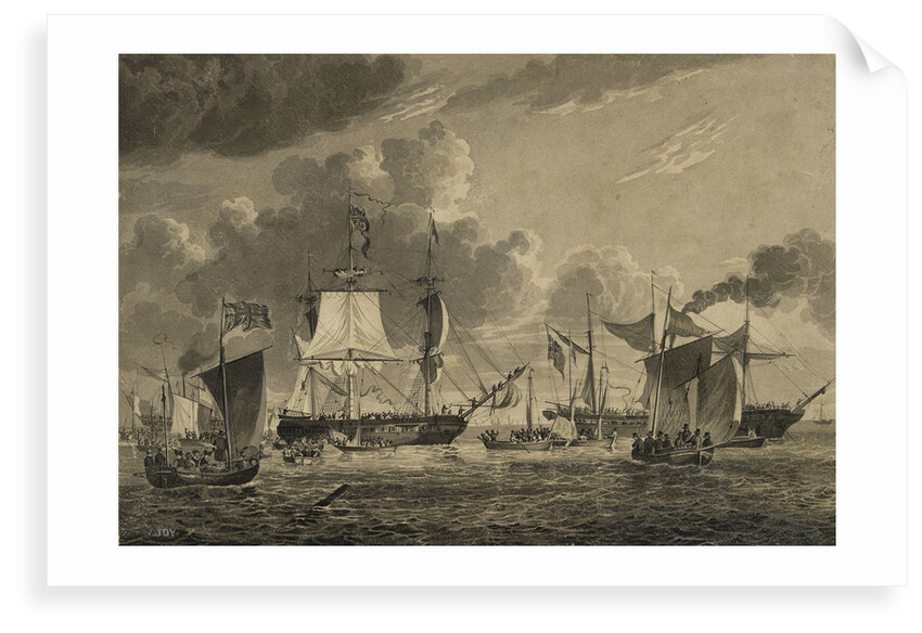 HMS 'George IV' passing Yarmouth on his return from Edinburgh, 1822 by William Joy