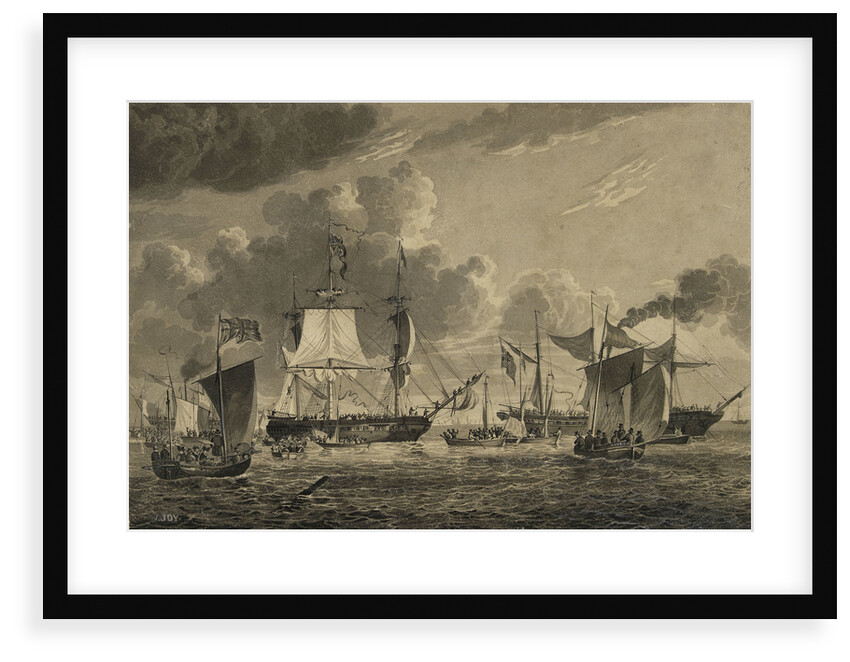 HMS 'George IV' passing Yarmouth on his return from Edinburgh, 1822 by William Joy