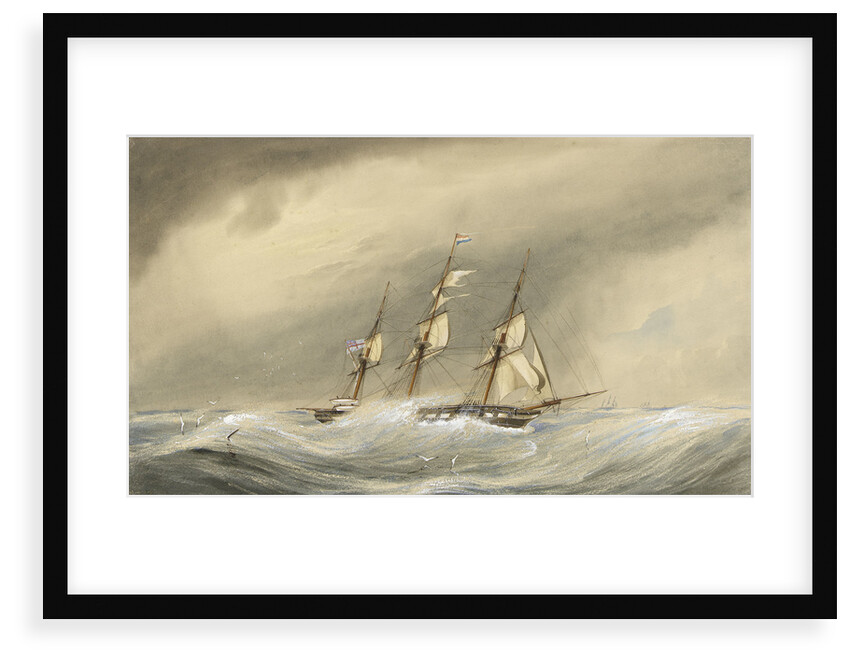 HMS 'Endymion' rounding the Horn in the first Flying Squadron, under Rear Admiral Geoffrey Phipps Hornby, 13 September 1870 by F. G. Innes Lillington