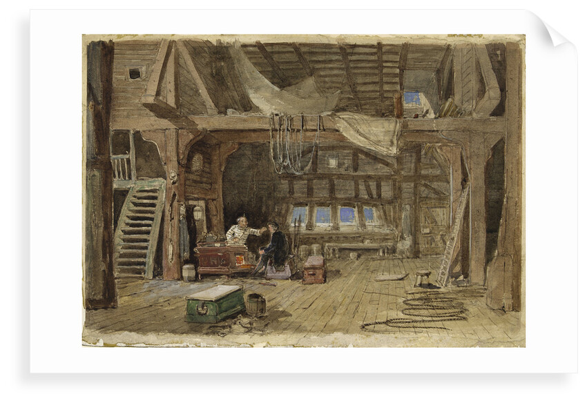 A sail maker's loft by William Roxby Beverley