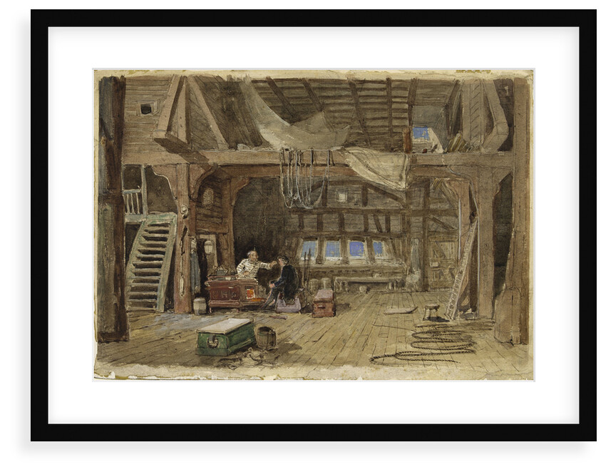A sail maker's loft by William Roxby Beverley
