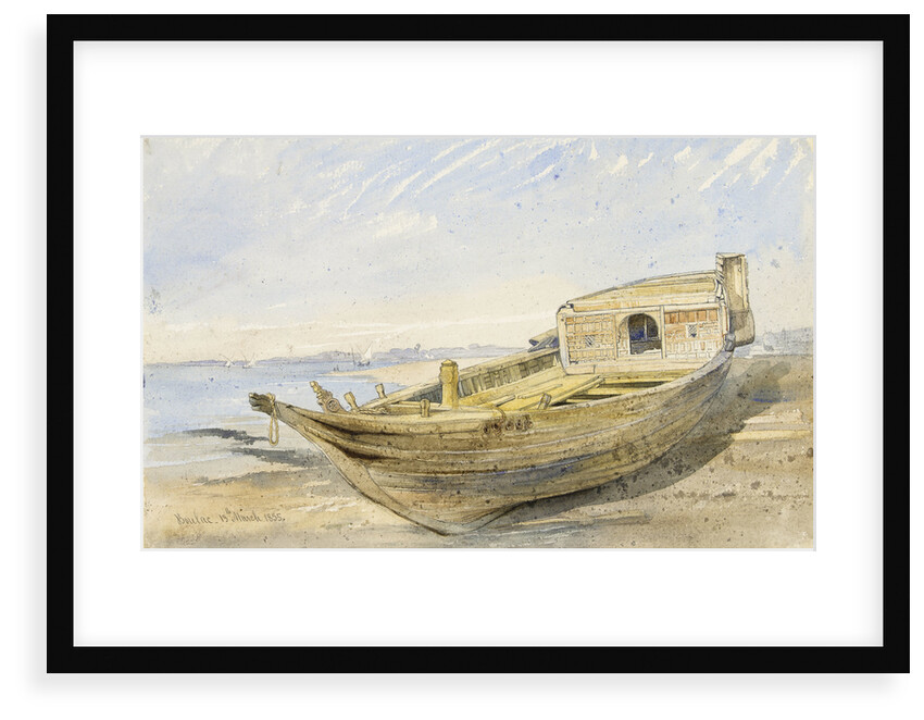 A river craft on shore at Boulac, 13 March 1855 by Frank Dillon