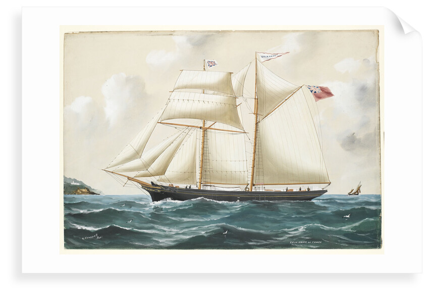 Spin Away of Fowey at sea by Reuben Chappell