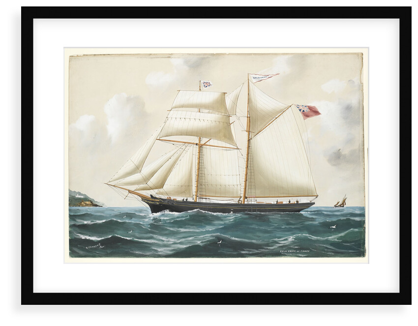 Spin Away of Fowey at sea by Reuben Chappell