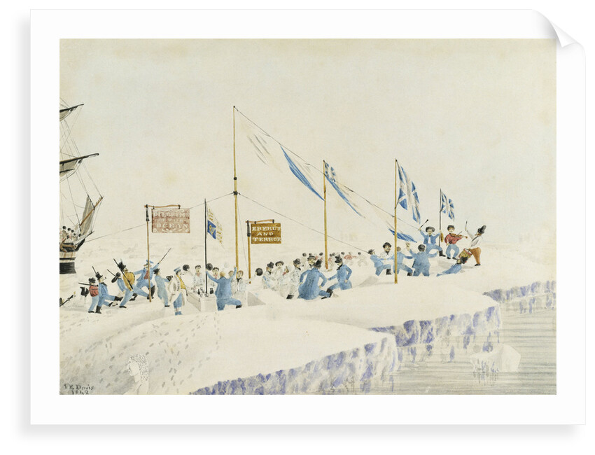 Bringing in the year 1842 (Crews of 'Erebus' and 'Terror') by J.E. Davis