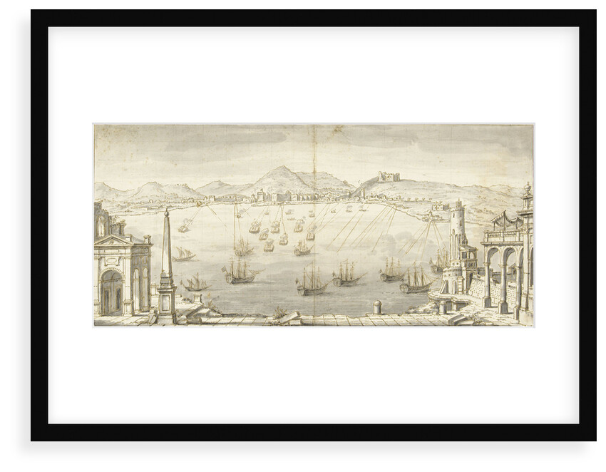 Mediterranean fortified city showing arcs of fire of defending batteries by Unknown