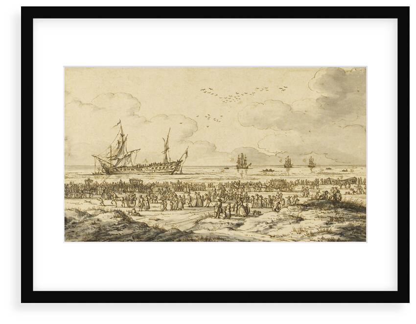 'Felicitie' driven ashore at Scheveningen by the 'Richmond', 24 January 1761 by Paul Constantin La Fargue