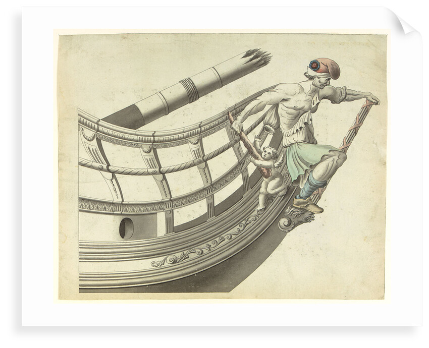 Figurehead of the 'Le San Culote' by French School