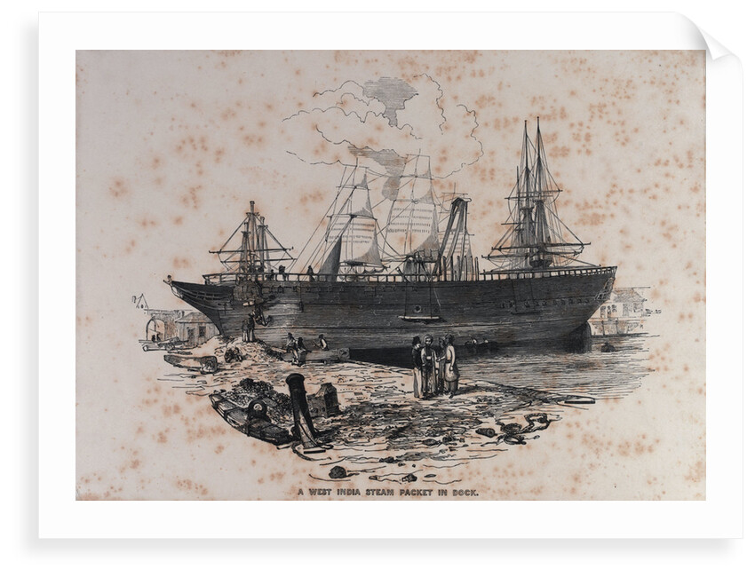 A West India Steam Packet in dock by Prior