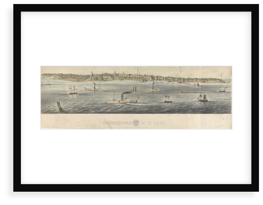Ogdensburg, N.Y. 1857 by Henry P. Moore [artist]; L H Bradford & Co [engravers]