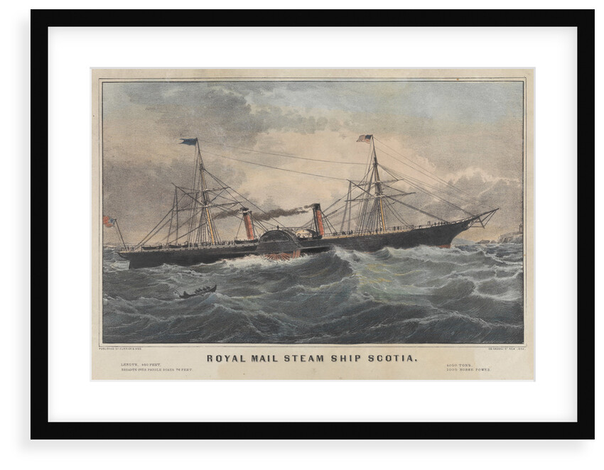 Royal Mail steam ship 'Scotia' (1862) by Currier & Ives