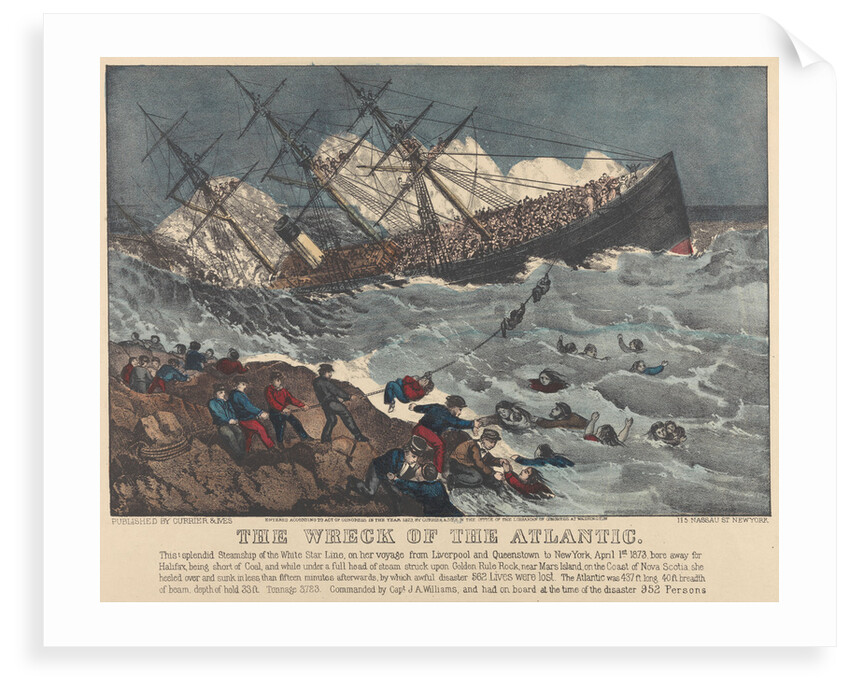 The Wreck of the 'Atlantic' by Currier & Ives (publishers)