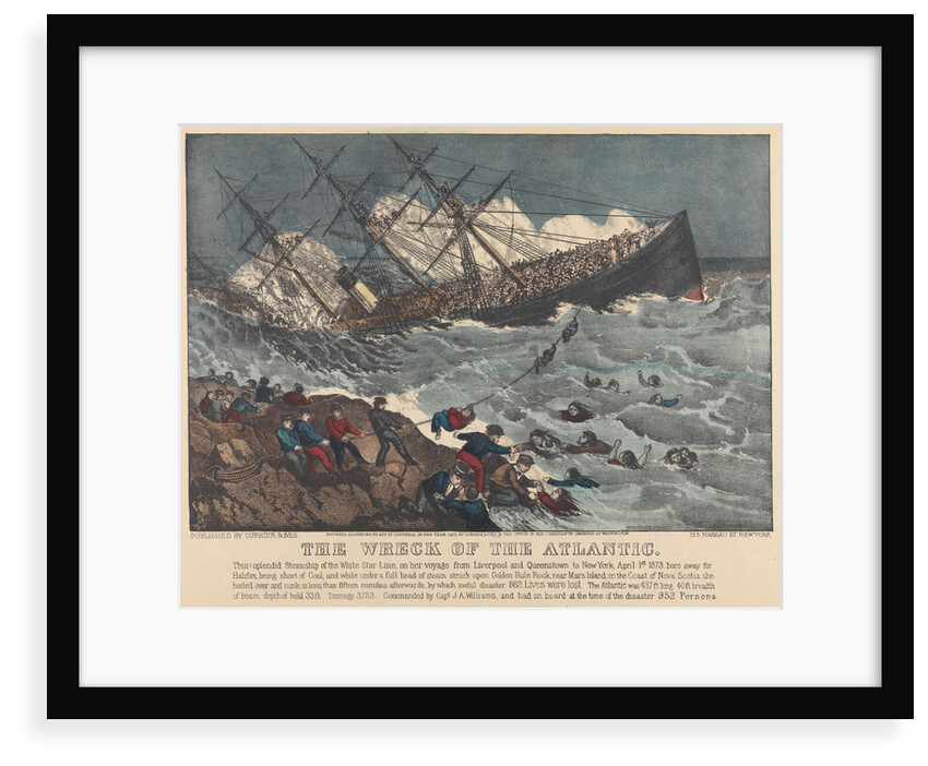 The Wreck of the 'Atlantic' by Currier & Ives (publishers)