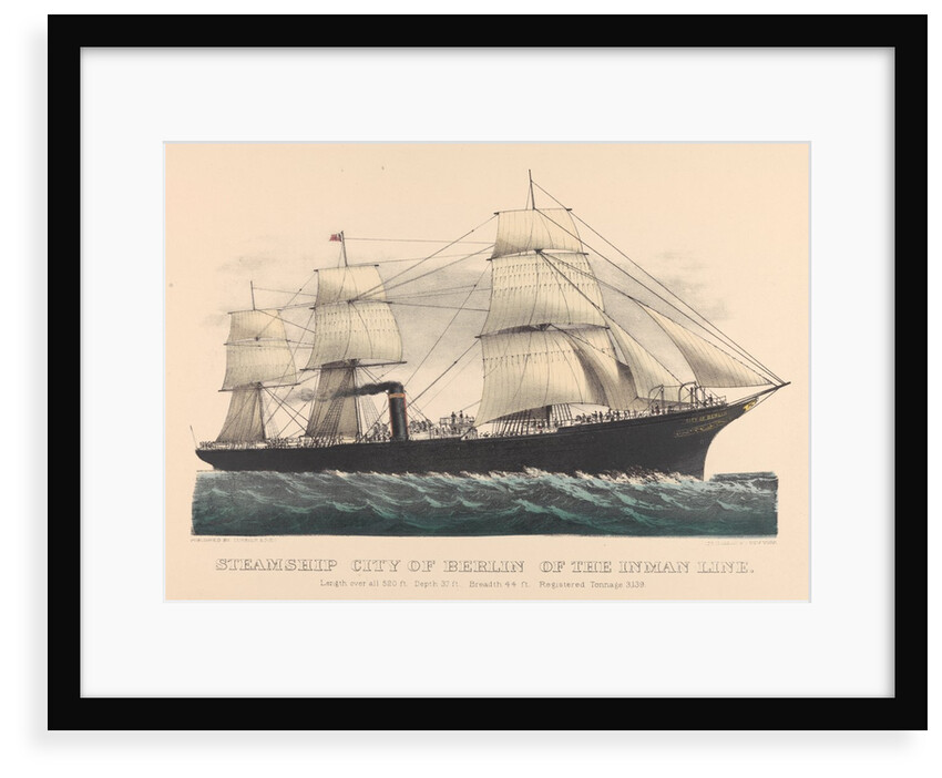 Steamship 'City of Berlin' of the Inman Line by Currier & Ives