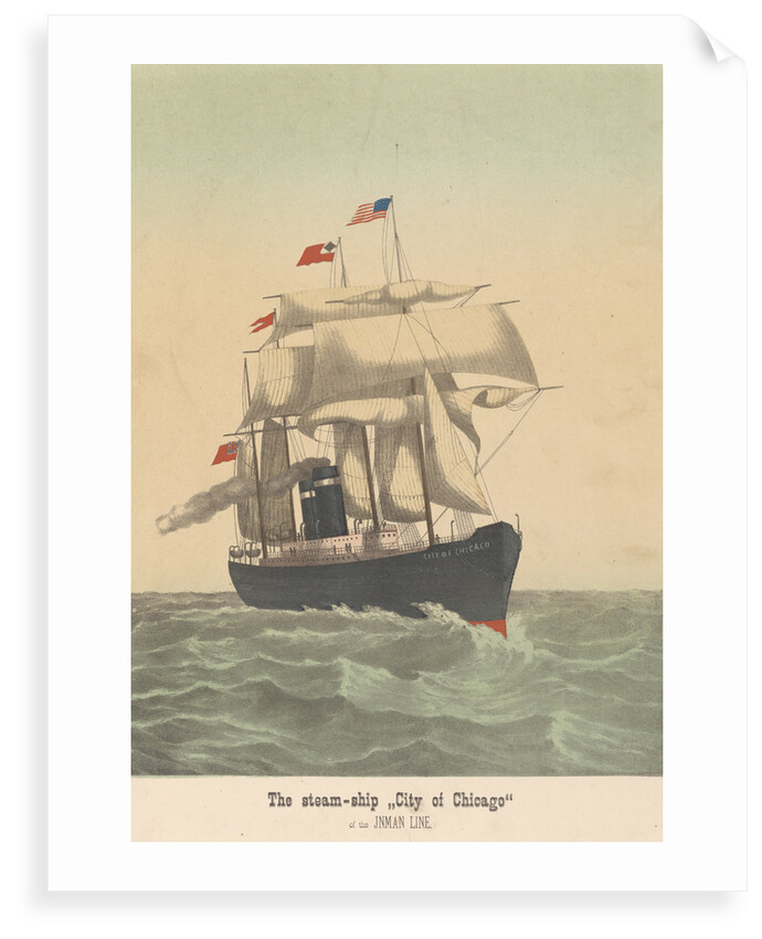 The steam-ship 'City of Chicago' of the Inman Line by Unknown