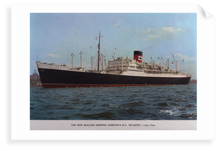 The New Zealand Shipping Company's MV 'Ruahine' 17850 tons by unknown