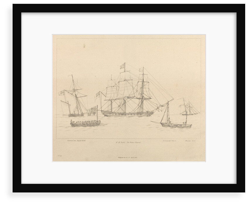 HM Yacht The Prince Regent and her ship's boat by Unknown