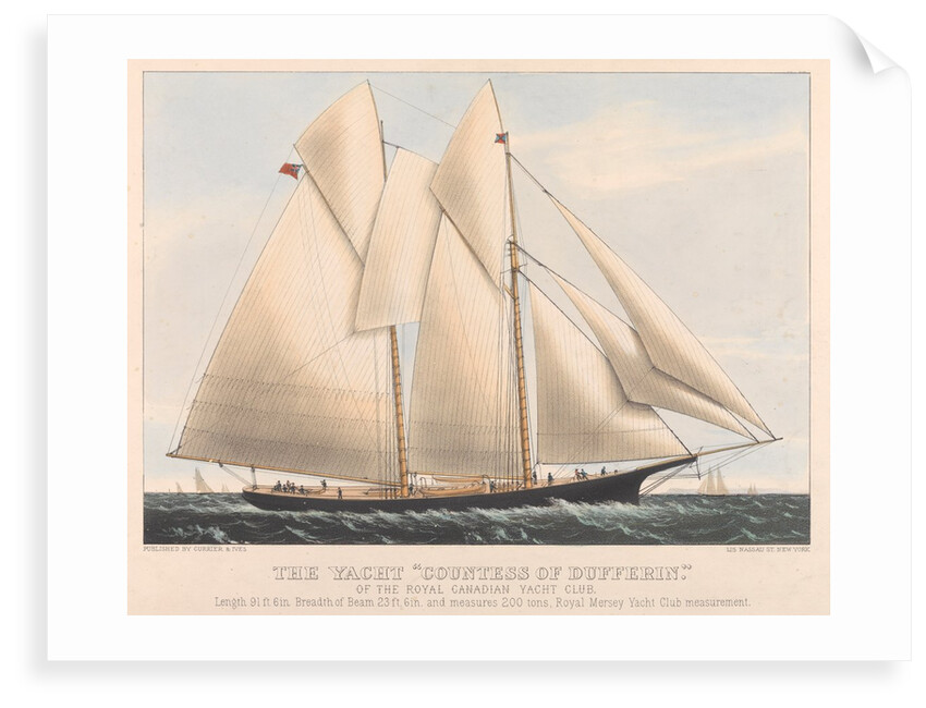 The Yacht Countess of Dufferin, of the Royal Canadian Yacht Club. by Currier & Ives