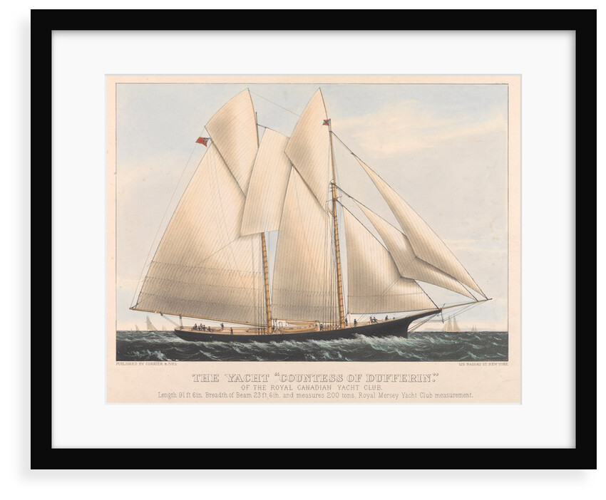 The Yacht Countess of Dufferin, of the Royal Canadian Yacht Club. by Currier & Ives