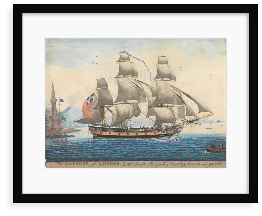 The Daphene of London, Capt. Joseph Banfield, departing from Naples year 1791 by Corne