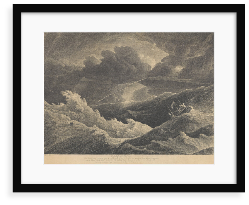 From a sketch made in 1804 during a storm between Madagascar and the Cape of Good Hope in which the Indiaman ship 'Prince of Wales' was totally lost by L. Hastings