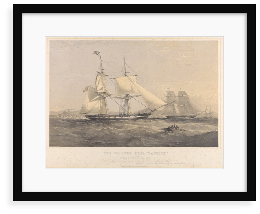 The clipper brig Lanrick by Thomas Goldsworth Dutton; William Foster; Day & Son