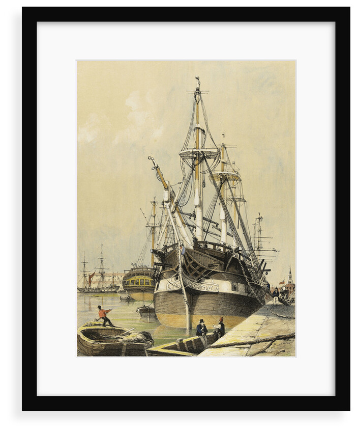 True Briton' tied up in East India Docks by Edmund Patten