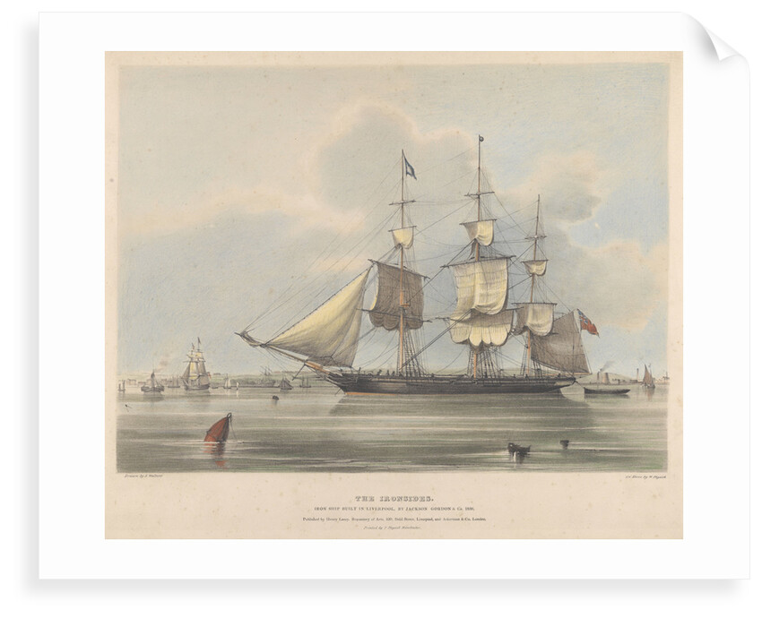 The 'Ironsides' Iron ship built in Liverpool, by Jackson Gordon & Co. in 1838 by Samuel Walters [artist] W Physick [engraver]