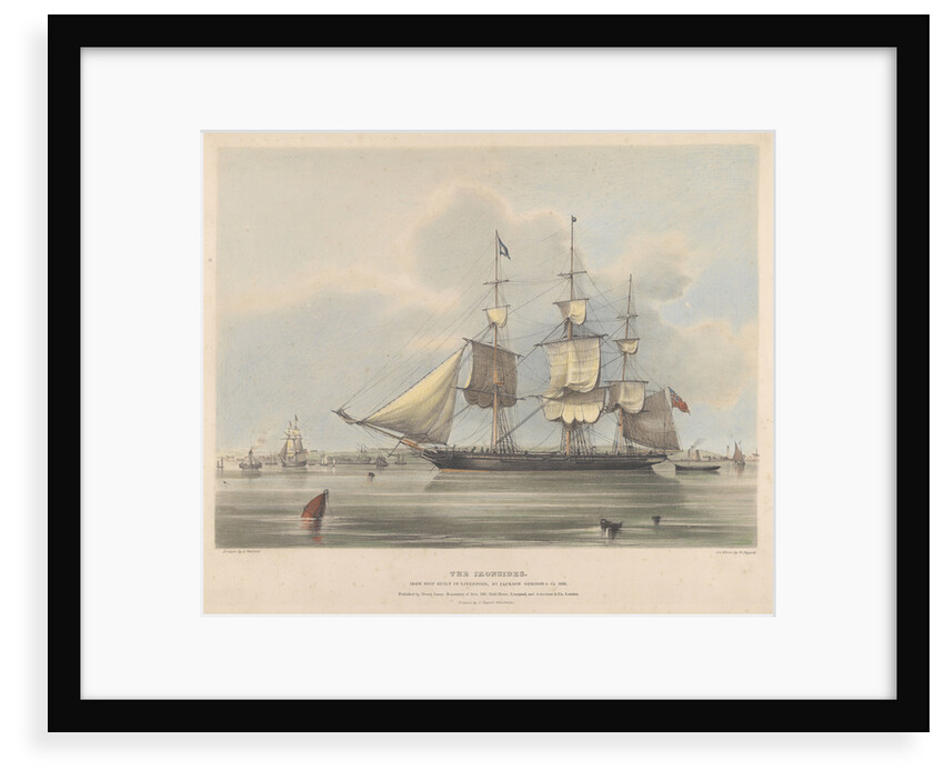 The 'Ironsides' Iron ship built in Liverpool, by Jackson Gordon & Co. in 1838 by Samuel Walters [artist] W Physick [engraver]