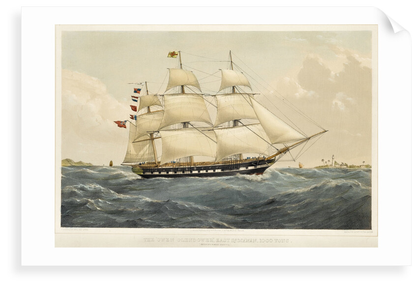 The East Indiaman 'Owen Glendower' by Thomas Goldsworth Dutton