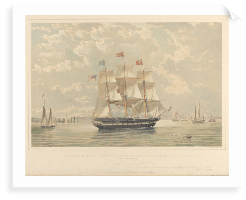 The New York and London Packet ship Victoria by Thomas Goldsworth Dutton