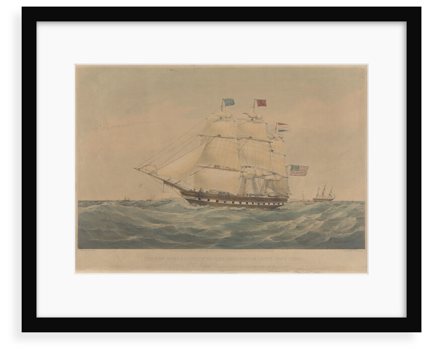 The New York and London Packet Ship 'Devonshire' 1300 Tons by Thomas Goldsworth Dutton