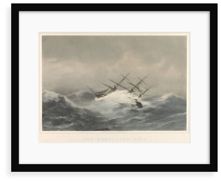 The 'Kent' (1853) 1000 Tons in a storm by William Foster