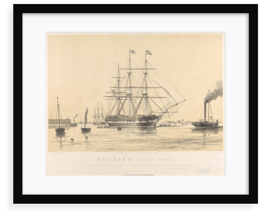 The 'Kent' (1853), 1000 tons, being towed past Gravesend by Thomas Goldsworth Dutton