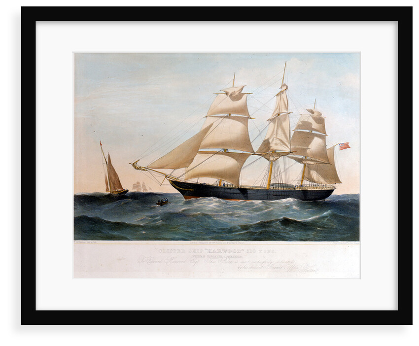 Clipper ship 'Harwood' (Br, 1857) by Thomas Goldworth Dutton