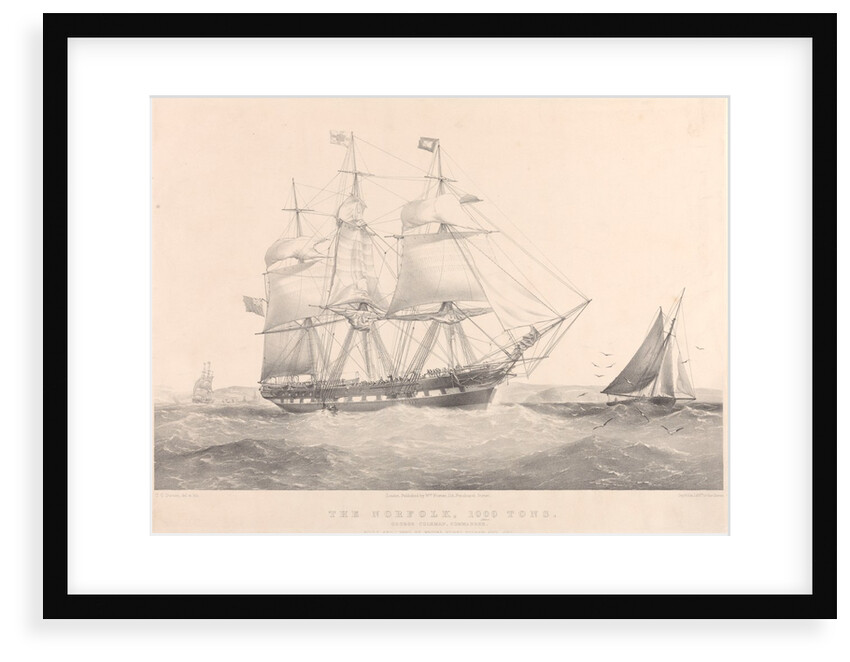 The 'Norfolk', 1000 tons by Thomas Goldsworth Dutton [artist & engraver]; Day & Son [engravers];  William Foster [publisher]