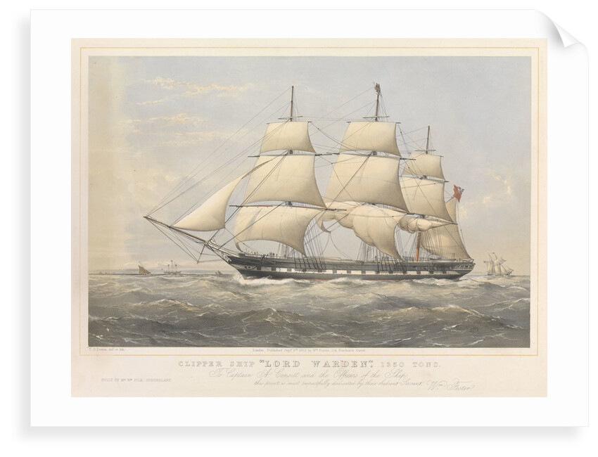 Clipper ship 'Lord Warden' by Thomas Goldsworth Dutton