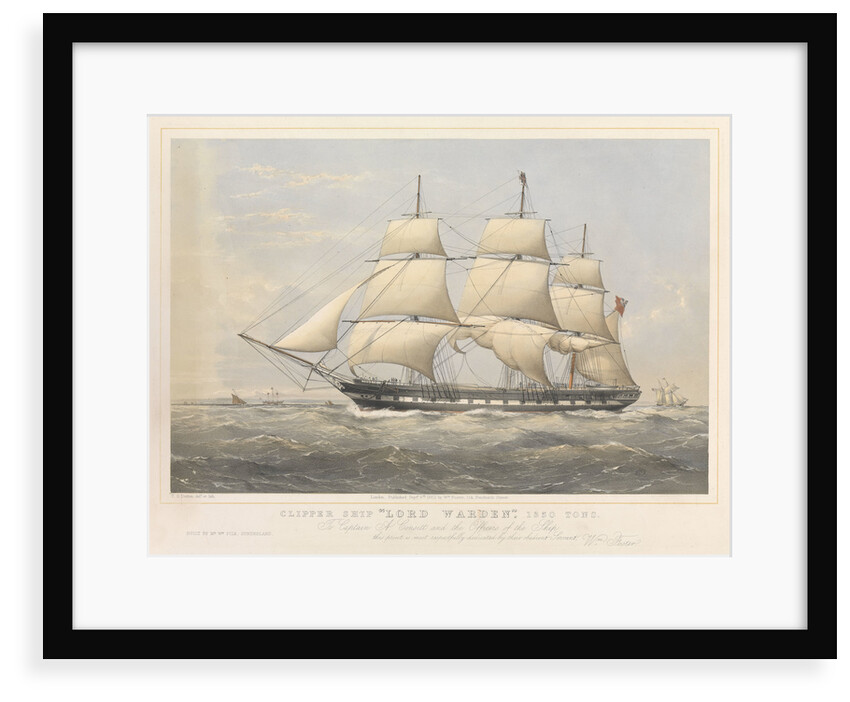 Clipper ship 'Lord Warden' by Thomas Goldsworth Dutton