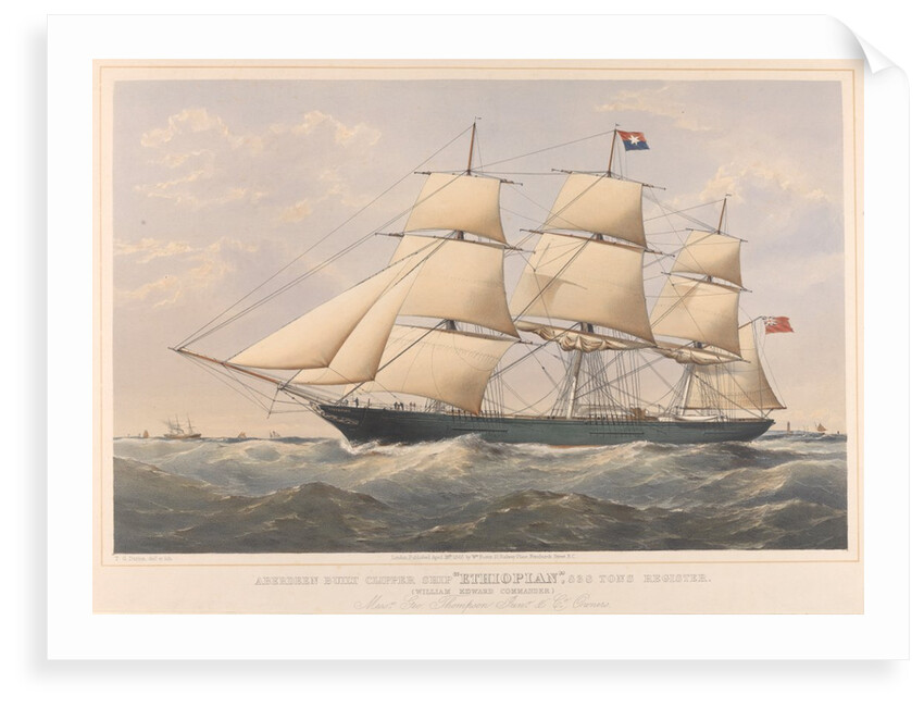 Aberdeen Built Clipper Ship 'Ethiopian' by Thomas Goldsworthy Dutton; William Foster
