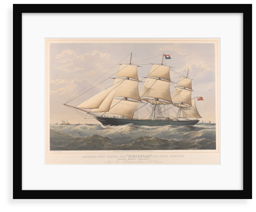 Aberdeen Built Clipper Ship 'Ethiopian' by Thomas Goldsworthy Dutton; William Foster