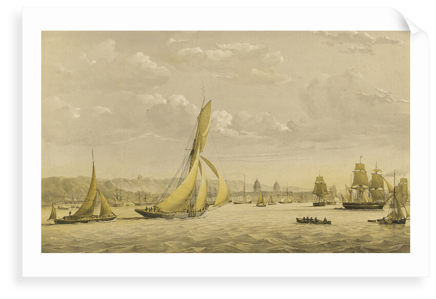 The Thames barge 'Charlotte', towed in by 'Vigilant' off Greenwich by unknown