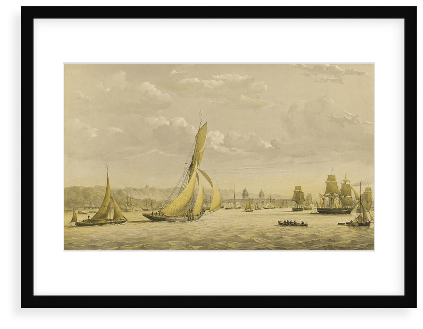 The Thames barge 'Charlotte', towed in by 'Vigilant' off Greenwich by unknown