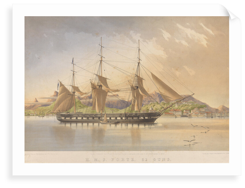 HMS 'Forte' (51 Guns) at Rio de Janeiro 1st December 1861 by Lieutenant G L Tupman