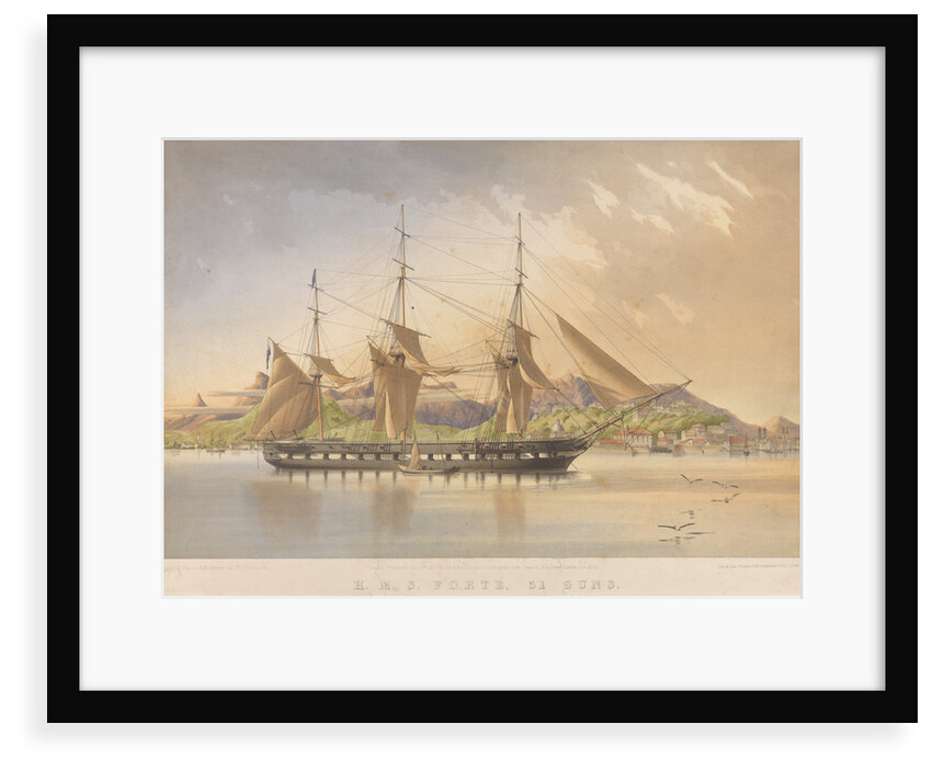 HMS 'Forte' (51 Guns) at Rio de Janeiro 1st December 1861 by Lieutenant G L Tupman