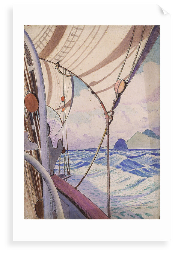 Details of rigging on the Kylemore with island (1) by John Everett