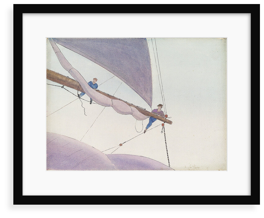 Seamen on the yard of the 'Kylemore' by John Everett
