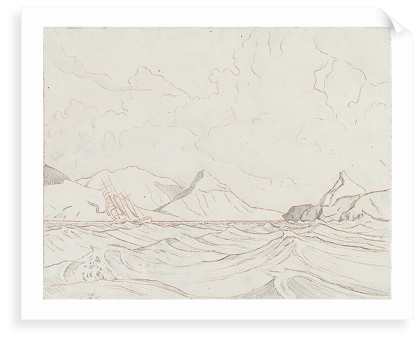 Seascape with vessel passing land (1) by John Everett