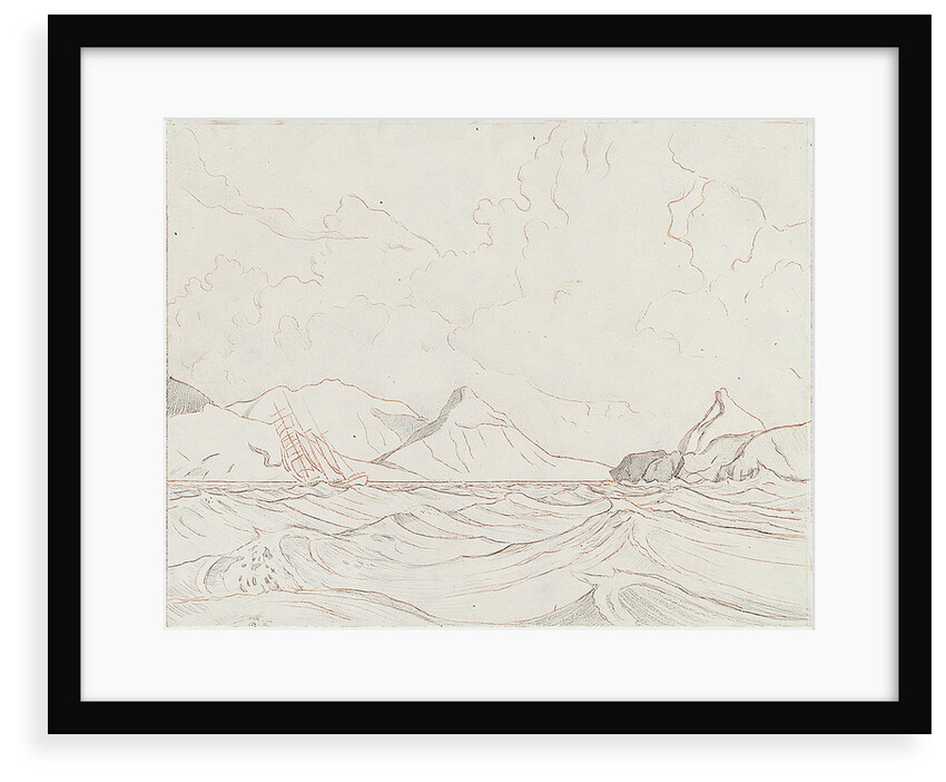 Seascape with vessel passing land (1) by John Everett